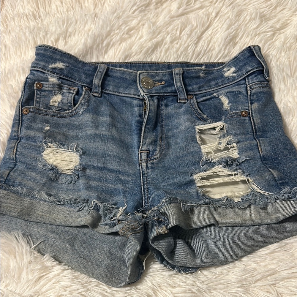 Distressed Denim Women's Shorts
